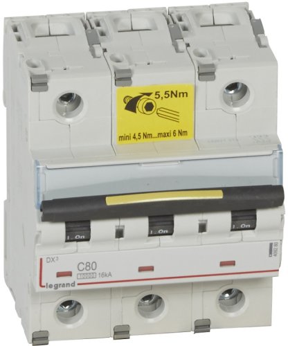 Выключатель автоматический Legrand DX3-E 10000 3п 80А C 16кА картинка